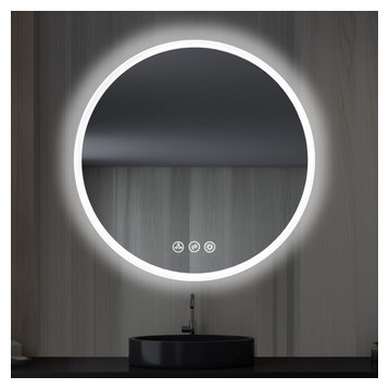 Fogless, Color Temperature Adjustable LED Mirror, 32" Round