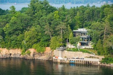 This is an example of a contemporary landscaping in Burlington.