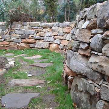 stone walls and steps