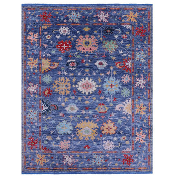 Hand-Knotted Turkish Oushak Wool Rug 9' 0" X 11' 10" - Q13377