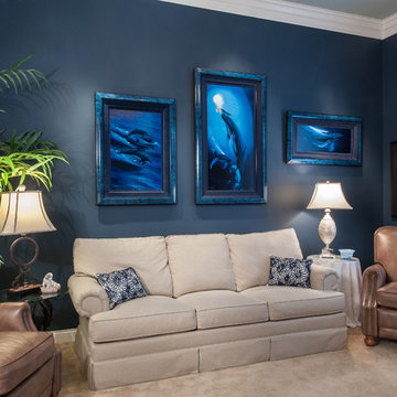 Bold, Blue, Beautiful Living Room
