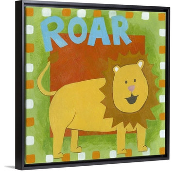 "Roar" Floating Frame Canvas Art, 14"x14"x1.75"