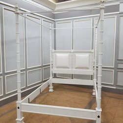 Palm Island Tallpost Bed in White Painted Finish - Beds