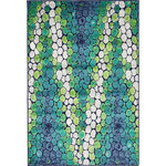 Unique Loom - Unique Loom Light Green Metro Pebbles Area Rug, 4'x6' - Compelling motifs are found in our enchanting Metropolis Collection. There are colorful bursts of abstract artistry and distinct shapes that add a playful elegance to each rug. The quality and durability of each rug is hard to beat. What makes this collection so intriguing is the contrasting elements and hues. Dont be afraid to lose yourself in our whimsical adornments!