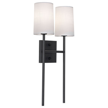 Rose 2-Light LED Sconce, Black