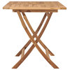vidaXL Outdoor Dining Table Folding Patio Table Garden Furniture Solid Teak Wood