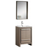 23.5" Single Sink Bathroom Vanity, Gray Oak