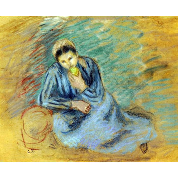 Camille Pissarro Seated Peasant Woman Crunching an Apple Wall Decal