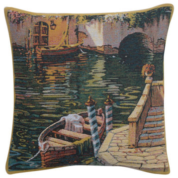 Varenna Reflections Boat II Decorative Couch Pillow Cover