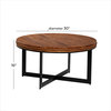 Industrial Brown Wood Coffee Table 16587