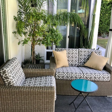 Sunbrella Bevel Smoke brings life to patio seating