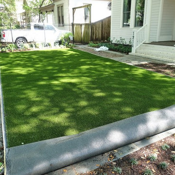 Curb Appeal with Pennsylvania Bluestone, Artifical Turf Path and Poolscape