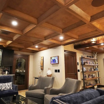 Coffered Ceiling Basement 4