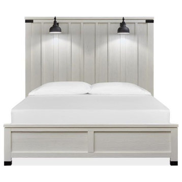 Magnussen Harper Springs Panel Bed in Silo White, Queen