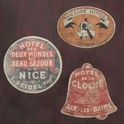 LARGE VINTAGE-INSPIRED FABRIC WALL ART, SET OF 3 - Products