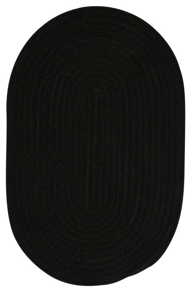 Bristol Rug, Black, 3'x5' Oval, 3'x5' Oval - Contemporary - Area Rugs ...