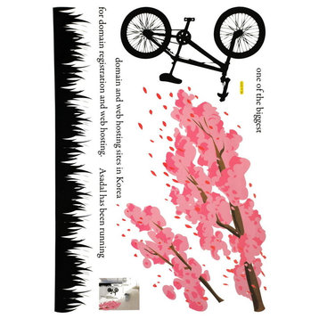 Flowering Cherry Tree - Large Wall Decals Stickers Appliques Home Decor