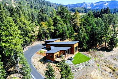 Inspiration for a contemporary exterior home remodel in Portland