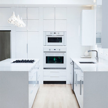 Ikea High Gloss White Kitchen by ModerNash of Nashville, TN