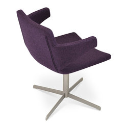 NEVADA ARM 4 STAR- DEEP MAROON CAMIRA WOOL - Dining Chairs