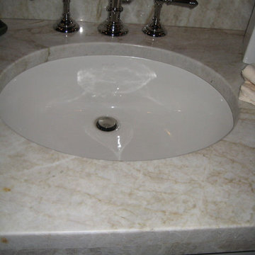 Vanity Taj Mahal quartzite laminated