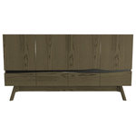 Maria Yee - Rhine 67" Sideboard, Finish: Fog, Brushed Nickel - Please refer to secondary image for color variation listed.
