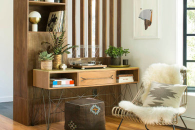 Mid-century modern home office photo in Denver