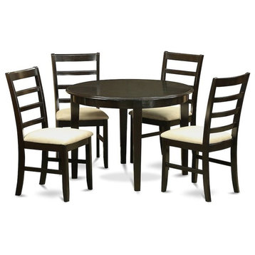 5-Piece Small Kitchen Table Set, Round Kitchen Table And 4 Dining Chairs