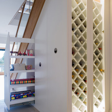 Under stairs units with wine storage