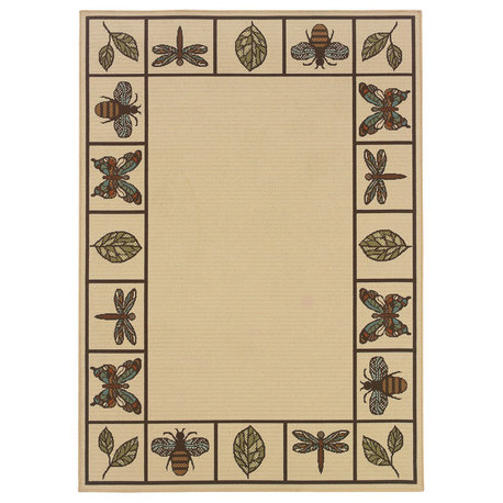 Montego 2266W Ivory/Brown 5'3" x 7'6" Rug