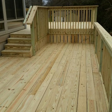 Custom multi-level deck with fire pit
