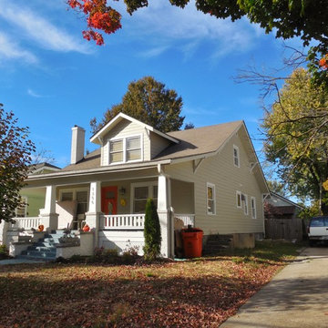 Ninty yr old House Renovation:New windows, siding, soffit/fascia, porch columns