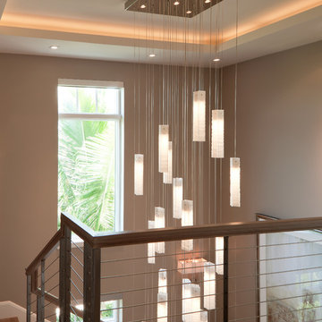 Tanzania Chandelier - Contemporary Living Room Stairwell Light Fixture