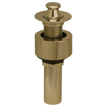 2 1, 2" Lift And Turn Drain For Above Mount Installation, Polished Brass