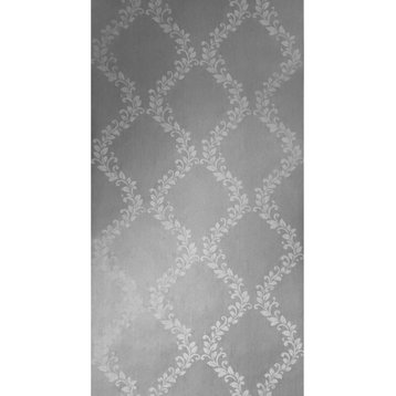305028 Silver Floral Victorian Wallpaper, Triple Roll - 75.57 Sq.ft