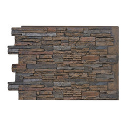 ALPINE FAUX DEEP STACKED STONE- 36"H x 48"W - Wall Panels