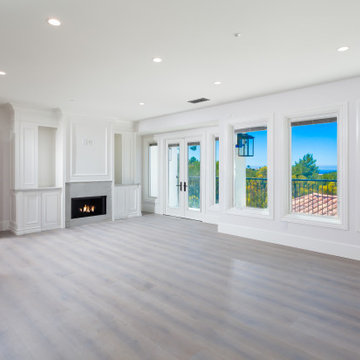 Primary Bedroom with Fireplace, Built-Ins & Ocean View Balcony – Newport Coast