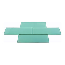 3x9 Green Subway Glass Tiles - Home Accessories & Decor