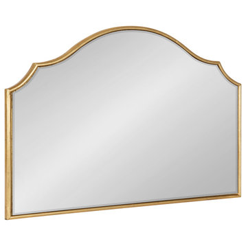 Leanna Framed Arch Wall Mirror, Gold 18x24