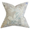 Satriya Floral Pillow Royal Blue 18"x18"