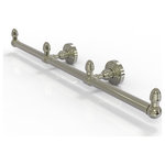 Allied Brass - Waverly Place 3 Arm Guest Towel Holder, Polished Nickel - This elegant wall mount towel holder adds style and convenience to any bathroom decor. The towel holder features three sections to keep a set of hand towels easily accessible around the bathroom. Ideally sized for hand towels and washcloths, the towel holder attaches securely to any wall and complements any bathroom decor ranging from modern to traditional, and all styles in between. Made from high quality solid brass materials and provided with a lifetime designer finish, this beautiful towel holder is extremely attractive yet highly functional. The guest towel holder comes with the 22.5 inch bar, two wall brackets with finials, two matching end finials, plus the hardware necessary to install the holder.