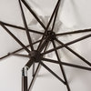 Safavieh Venice Single Scallop 9' Crank Umbrella, White/Black