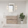 Boutique Bath Vanity, Natural Wood, 40", Single Sink, Freestanding