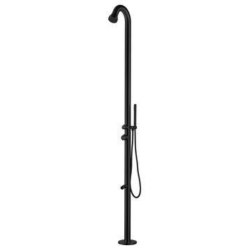 HEATGENE Outdoor Shower With Showerhead, Wand Hand Shower and Foot Spout Rinse,