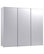 Tri-View Medicine Cabinet, 36"x36", Stainless Steel Trim, Surface Mounted
