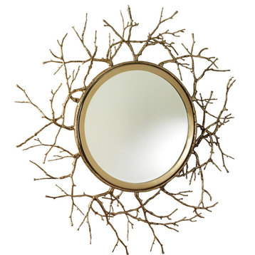 Twig Mirror - Brass