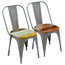 vidaXL Dining Chairs, Set of 2, Solid Reclaimed Wood, 47x52x89 cm