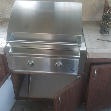 Before: Grill and Cabinets