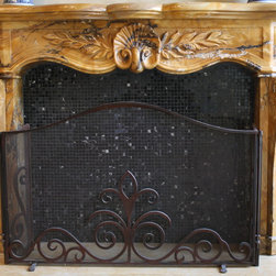 Custom Hand Carved Fireplace - Indoor Fireplaces