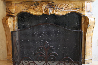 Custom Hand Carved Fireplace